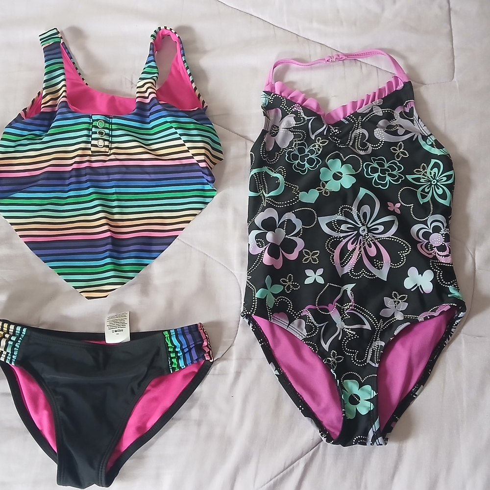 Joe Boxer Kids Swim Set - Multicolor and Black Floral